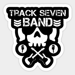 Track Seven New Skull and Guitars Logo Sticker